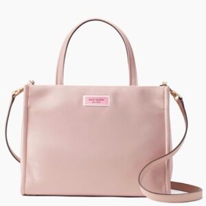 Kate Spade Medium Sam Nylon Satchel in Madison Rouge Pink with Shoulder Strap